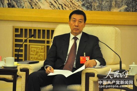 十八大代表、國資委主任王勇。人民網(wǎng)記者 曹華攝